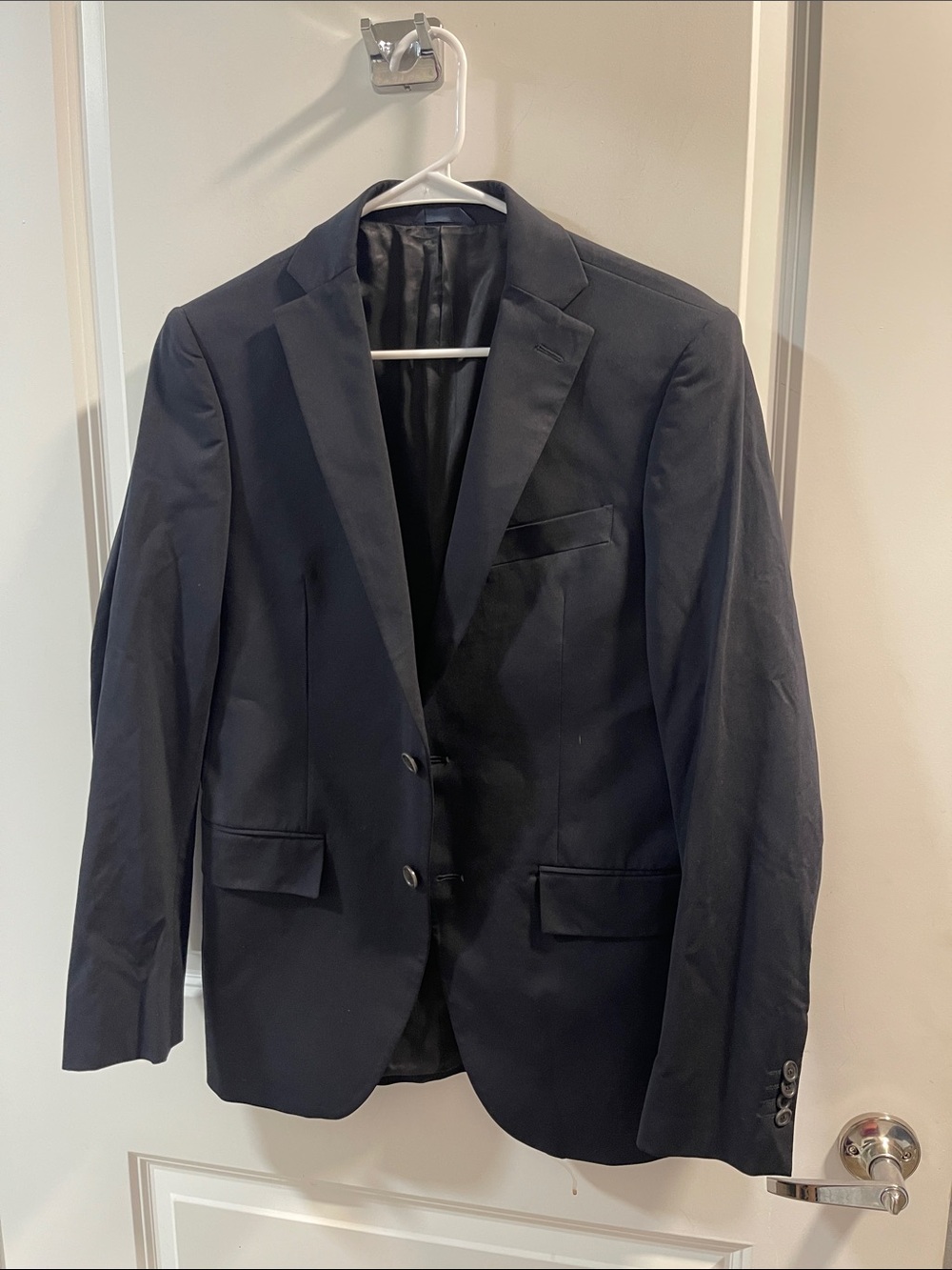 Vestimenta Men's Tailored Dark Navy Two-Button Blazer